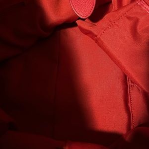 Red Coach zip top tote